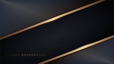Soyut lüks siyah ve altın çizgiler soyut arka plan. Dergi, broşür, afiş, poster, kartvizit şablonu için zarif.