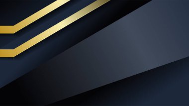 Poster, broşür, dijital pano ve konsept tasarımı için geometrik grafik unsurlara sahip soyut altın arkaplan. Minimalist lüks altın prim tasarımı.