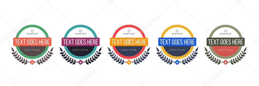 Vector badge label product shape collections. set logo mark illustration design.