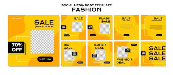 Mode Social Media Post Vorlage Setzen Bannermode Für Mobiles Design — Stockvektor