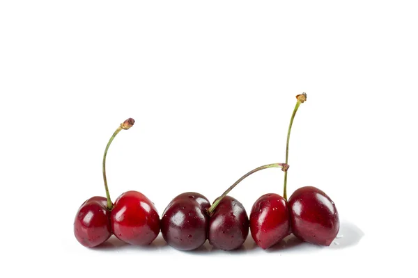 Trois cerises douces et fraîches — Photo