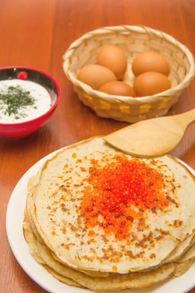 havyar ile Pancakes