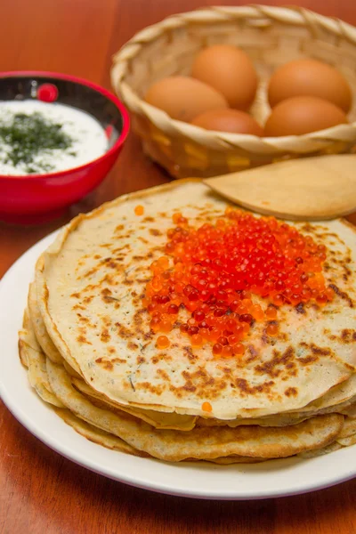 havyar ile Pancakes