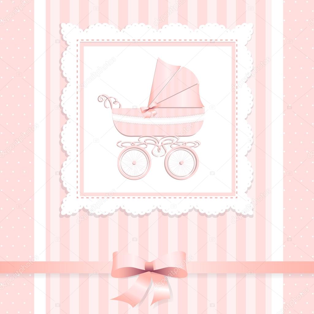Disegno di scheda sveglio acquazzone di bambino festa della mamma — Vettoriale Stock