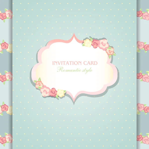 Floral Guardar la fecha o conjunto de invitación de boda . — Vector de stock