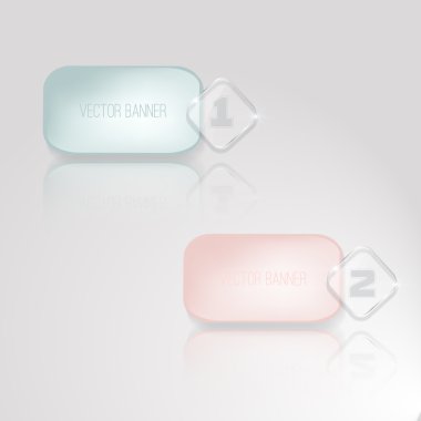 Cam yüzey için senin iş başlıkları ile vektör banner. EPS