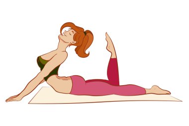Vektör yoga çizim. Sağlıklı yaşam tarzı.