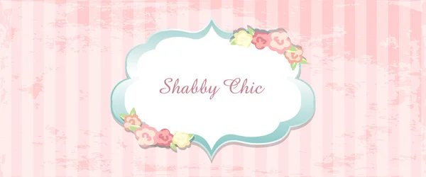 Shabby Chic. Glückwunschkarte — Stockvektor