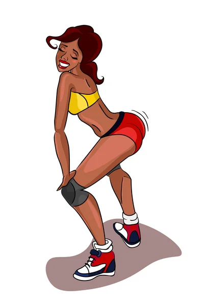 Twerk dans. Svart kvinna. illustration. — Stockfoto