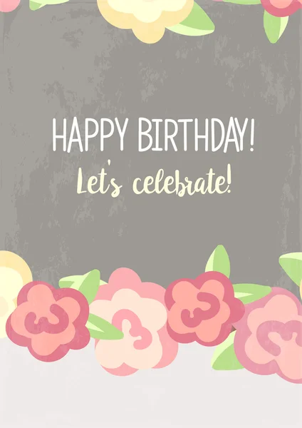 Happy Birthday voor meisje. — Stockvector