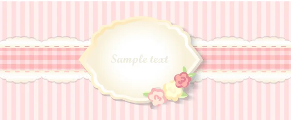 Classic romantic invitation design. vector. pink — Stock Vector