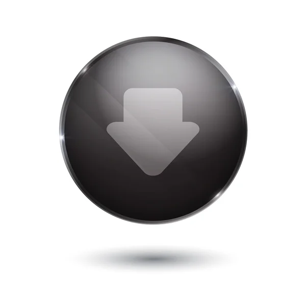 Télécharger signe icône verre surface bouton noir — Image vectorielle