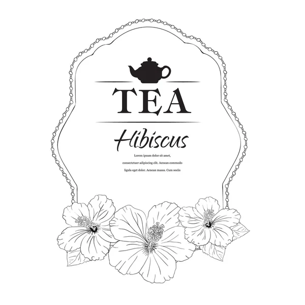 Chá de hibisco. ilustração vetorial. carcade —  Vetores de Stock