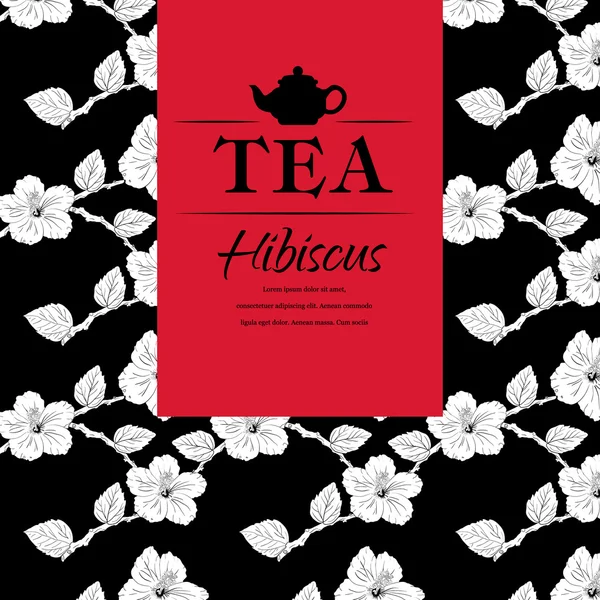 Hibiscus thee. vectorillustratie. carcade — Stockvector