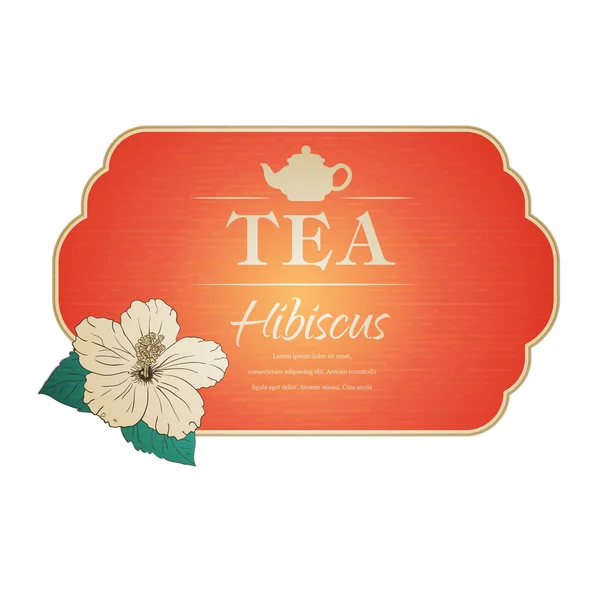 Chá de hibisco. ilustração vetorial. carcade —  Vetores de Stock