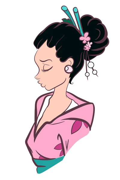 Geisha Woman ilustracja — Zdjęcie stockowe