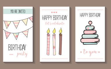 Doğum günün kutlu olsun. vektör illüstrasyonu