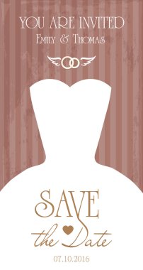 tebrikler kartı. Düğün davetiyesi için şablon