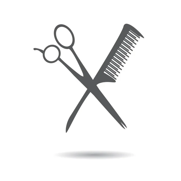 Barbershop szimbólum. Lapvektor illusztráció. profi hajvágású olló — Stock Vector