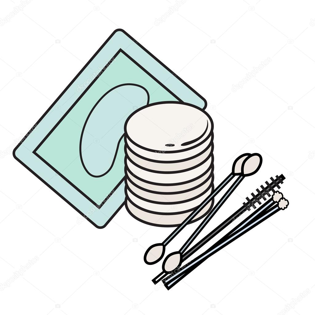 hygiene icons. Vector Picture. lash extensions materials