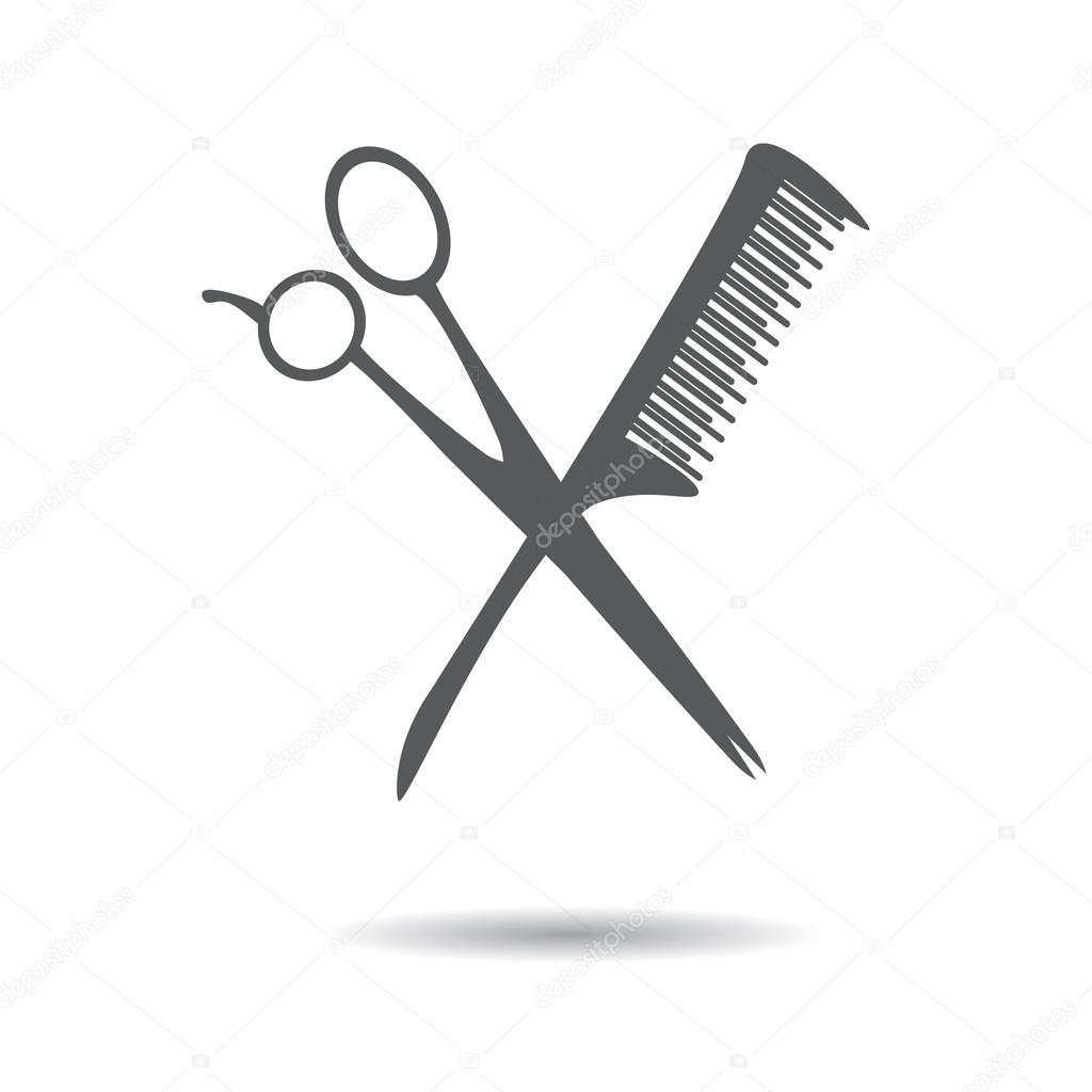 Barbershop symbol. Flat Vector illustration. professional scissors for haircuts