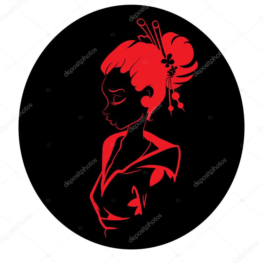 Vector Geisha Woman Illustration