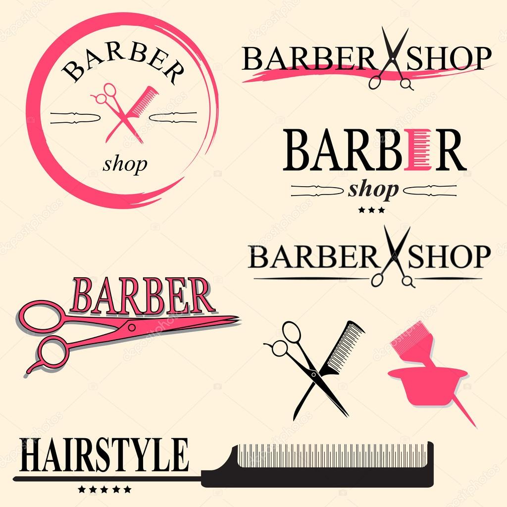 Barber logo, vector elements for barbers