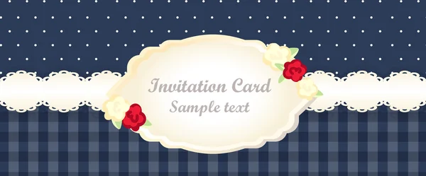 Classic romantic invitation design. vector. — Stock Vector