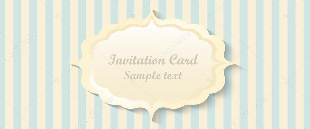 classic romantic invitation design. vector.