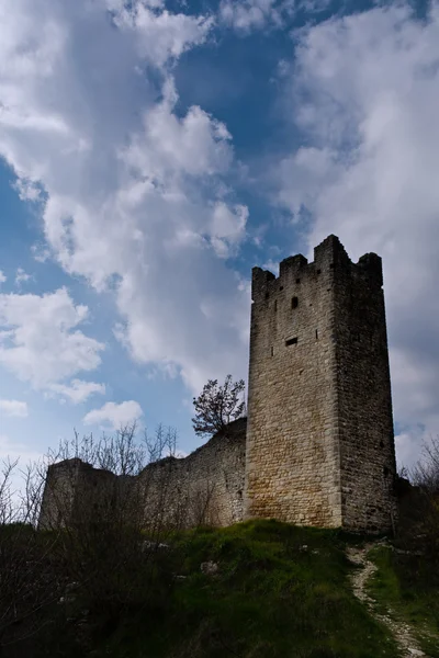 Атмосферные руины средневекового замка — стоковое фото