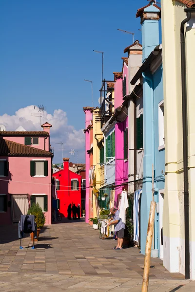 Walk the streets of  Burano — Stock Photo, Image
