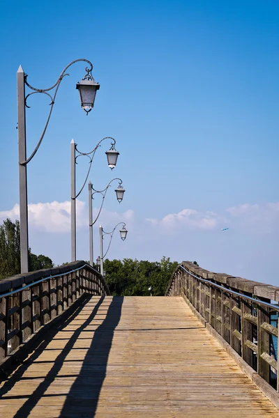 Ponte de madeira em Burano — Fotografia de Stock