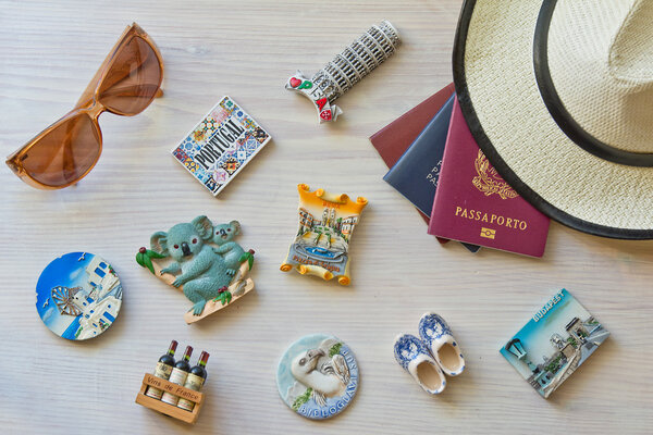 various passports and souvenir