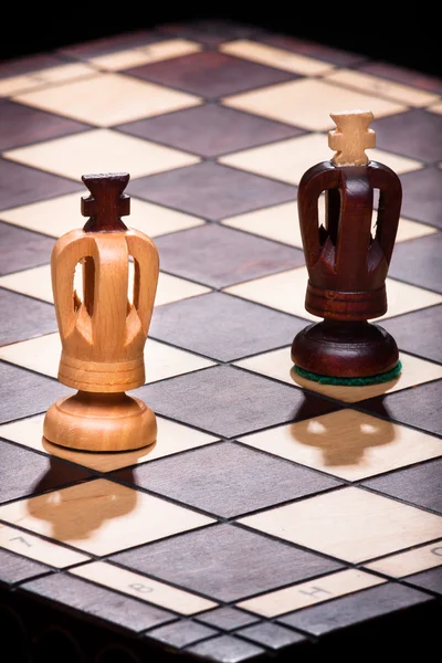 两个棋子的王 — 图库照片