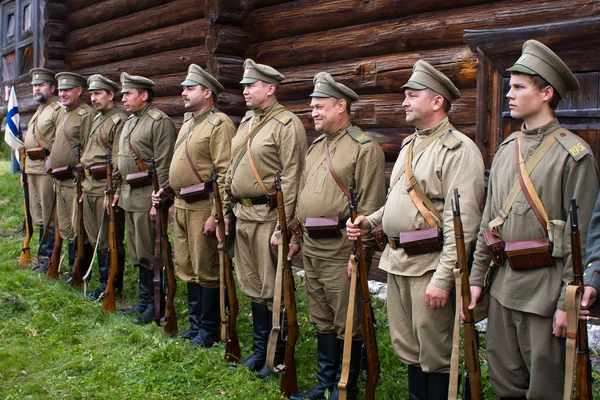 Soldiers of the Russian army the first world war. — Stock Image Soldiers of the Russian army the first world war. Stock Picture