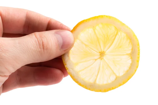 Slice citrom kéz — Stock Fotó