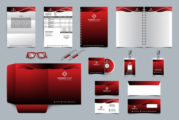 Corporate Identity Branding Design Premium Stationery Design Set Vector Template — Stok Vektör