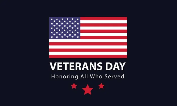 Veterans Day Memorial Day Patriot Vector Banner Brochure Print Sticker — Stock Vector