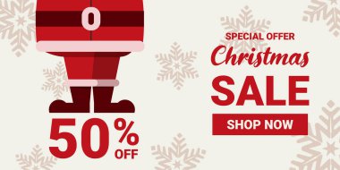 Noel ve Kış Satışı tanıtımı, pazarlama afişi ve afişi. Satışlarınızı artırmak için vektör.