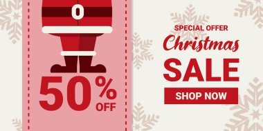 Noel ve Kış Satışı tanıtımı, pazarlama afişi ve afişi. Satışlarınızı artırmak için vektör.