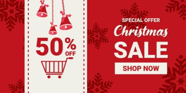 Noel ve Kış Satışı tanıtımı, pazarlama afişi ve afişi. Satışlarınızı artırmak için vektör.