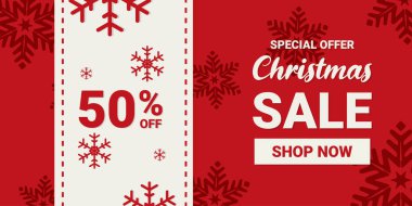 Noel ve Kış Satışı tanıtımı, pazarlama afişi ve afişi. Satışlarınızı artırmak için vektör.