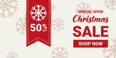 Noel ve Kış Satışı tanıtımı, pazarlama afişi ve afişi. Satışlarınızı artırmak için vektör.