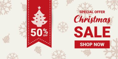 Noel ve Kış Satışı tanıtımı, pazarlama afişi ve afişi. Satışlarınızı artırmak için vektör.