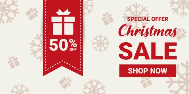 Noel ve Kış Satışı tanıtımı, pazarlama afişi ve afişi. Satışlarınızı artırmak için vektör.