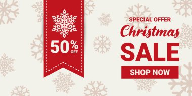 Noel ve Kış Satışı tanıtımı, pazarlama afişi ve afişi. Satışlarınızı artırmak için vektör.