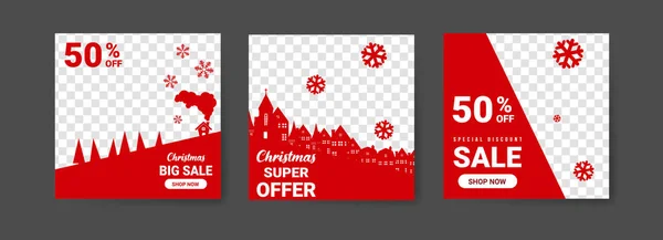 Sosyal medya, dijital pazarlama ve yılbaşı ve yeni yılda satış promosyonu için şablonlar yayınlıyor. Moda reklamcılığı. Sosyal medya afişleri teklif et. vektör fotoğraf çerçevesi örnekleme