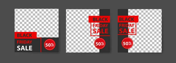 Sosyal medya, Kara Cuma günü dijital pazarlama ve satış promosyonu için şablonlar yayınlıyor. Moda reklamcılığı. Sosyal medya afişleri teklif et. vektör fotoğraf çerçevesi örnekleme