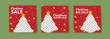Sosyal medya dijital pazarlama ve satış promosyonları için şablonlar yayınlıyor Noel, kara cuma ve yeni yıl. Moda reklamcılığı. Sosyal medya afişleri teklif et. vektör fotoğraf çerçevesi örnekleme