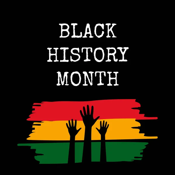 Black History Month Για Θυμόμαστε Σημαντικούς Ανθρώπους Και Γεγονότα Του — Διανυσματικό Αρχείο